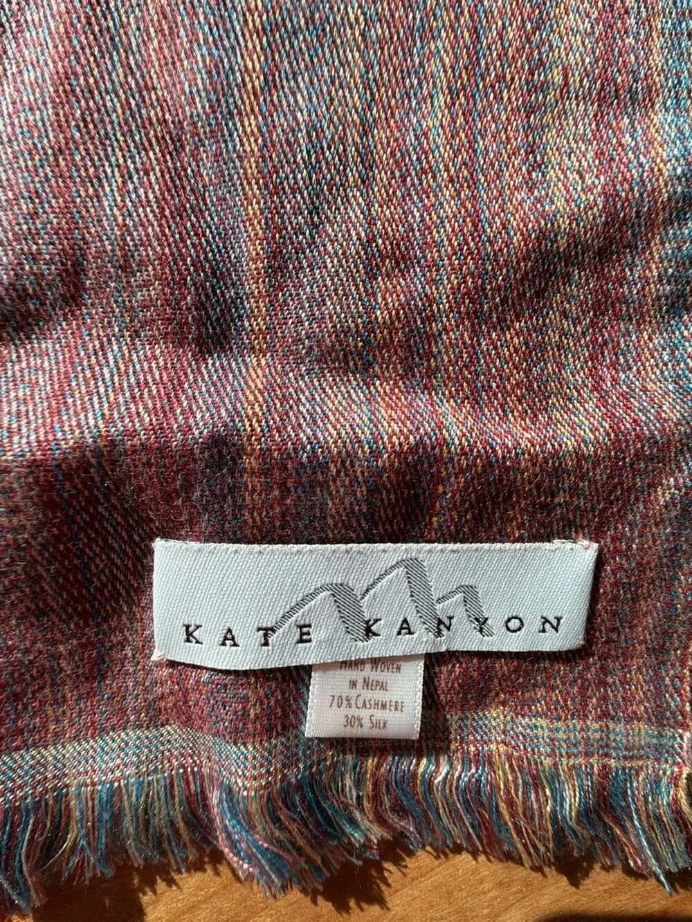 Kate Kanyon Hand‎ Woven Nepal Cashmere Silk Striped Scarf